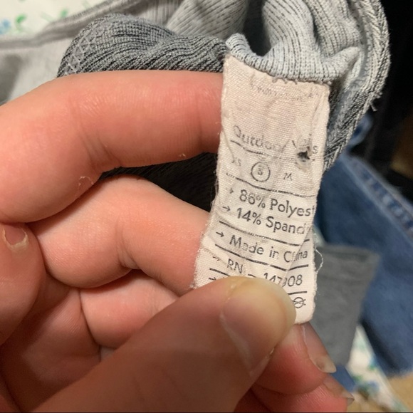 Outdoor Voices Medium Slashback Crop Top Tri-Tone Colorblock Sports Bra | Sz S - Picture 3 of 3